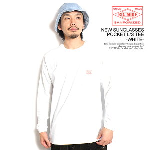 �r�b�O�}�C�N BIG MIKE NEW SUNGLASSES POCKET L/S TEE -WHITE- 102438300w �����Y T�V���c ���� ����T �|�P�b�gT�V���c �������� �X�g���[�g