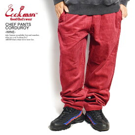 クックマン COOKMAN CHEF PANTS CORDUROY -WINE RED- レディース メンズ パンツ シェフパンツ イージーパンツ 送料無料 ストリート おしゃれ かっこいい カジュアル ファッション cookman
