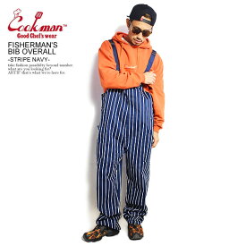 クックマン COOKMAN FISHERMAN'S BIB OVERALL -STRIPE NAVY- 231-03856 レディース メンズ フィッシャーマンズオーバーオール 送料無料 サロペット パンツ ストリート ファッション