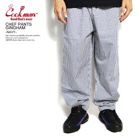 クックマン COOKMAN CHEF PANTS GINGHAM -NAVY- 231-83832 レディース メンズ パンツ シェフパンツ イージーパンツ ストリート おしゃれ かっこいい カジュアル ファッション cookman