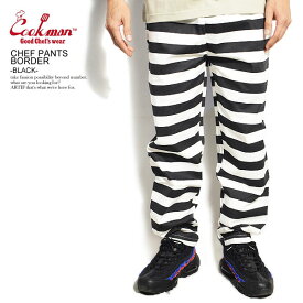 クックマン COOKMAN CHEF PANTS BORDER -BLACK- 231-83838 31878 レディース メンズ パンツ シェフパンツ イージーパンツ ストリート おしゃれ かっこいい カジュアル ファッション cookman