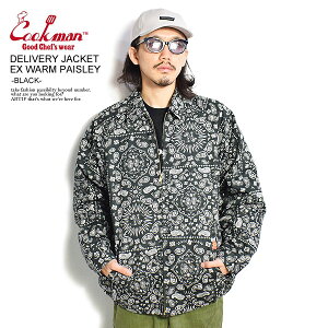 �N�b�N�}�� COOKMAN DELIVERY JACKET EX WARM PAISLEY -BLACK- 231-13415 ���f�B�[�X �����Y �W���P�b�g �f���o���[�W���P�b�g ���� �������� �X�g���[�g ������� ���������� �J�W���A�� �t�@�b�V���� cookman