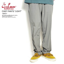 クックマン COOKMAN CHEF PANTS "LIGHT" -GRAY- 231-13805 21850 レディース メンズ パンツ シェフパンツ シェフパンツライト イージーパンツ 送料無料 ストリート おしゃれ かっこいい カジュアル ファッション cookman