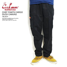 クックマン COOKMAN CHEF PANTS CARGO DUCK CANVAS -BLACK- 231-13835 レディース メンズ パンツ シェフパンツ イージーパンツ カーゴパンツ 送料無料 ストリート おしゃれ かっこいい カジュアル ファッション cookman