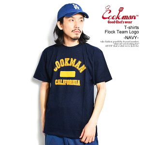 �N�b�N�}�� COOKMAN T-shirts Flock Team Logo -NAVY- 231-31099 �����Y T�V���c ���� �A�����J ���C�� �������� �X�g���[�g