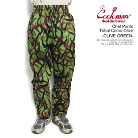 クックマン COOKMAN Chef Pants Tribal Camo Olive -OLIVE GREEN- 231-33835 メンズ パンツ シェフパンツ イージーパンツ 送料無料 ストリート