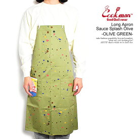 クックマン COOKMAN Long Apron Sauce Splash Olive -OLIVE GREEN- 233-32909 メンズ エプロン ロングエプロン ストリート