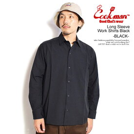 クックマン COOKMAN Long Sleeve Work Shirts Black -BLACK- 231-53201 メンズ シャツ 長袖 ワークシャツ アメリカ 西海岸 シェフウェア 送料無料 ストリート