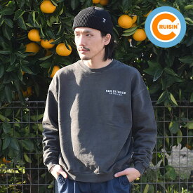 【ARTIF Original】 クルージン Cruisin' PIGMENT CREW NECK SWEAT cruisin018 メンズ スウェット トレーナー ピグメント加工 オリジナルブランド 送料無料 ストリート