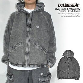 ダブルスティール DOUBLE STEAL Oval Logo Embroidery Denim Hood Jacket 734-42087 メンズ ジャケット デニムジャケット ウォッシュ加工 送料無料 ストリート