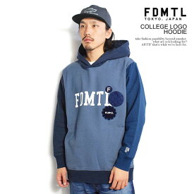 ファンダメンタル FDMTL COLLEGE LOGO HOODIE fa23csp33 メンズ パーカー プルオーバー インディゴ 送料無料 ストリート