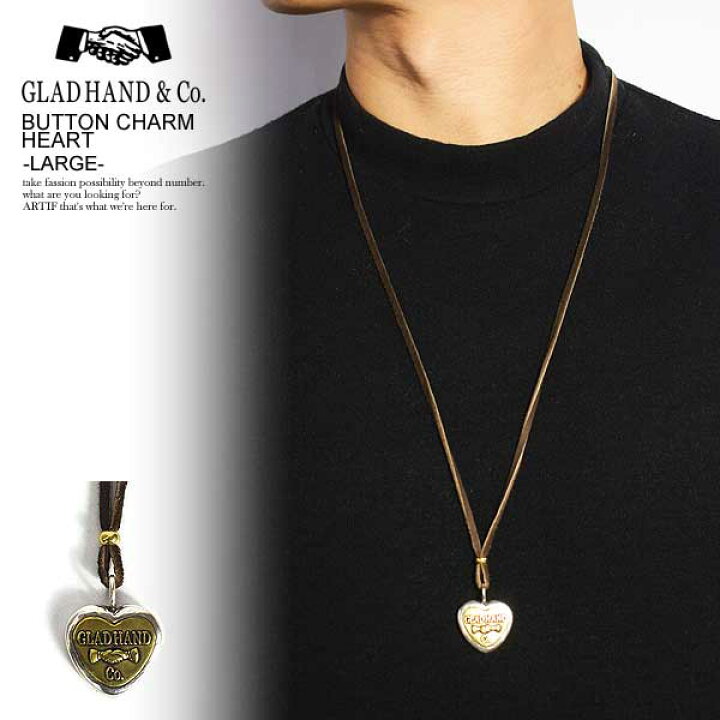 楽天市場】グラッドハンド GLAD HAND BUTTON CHARM HEART -LARGE 