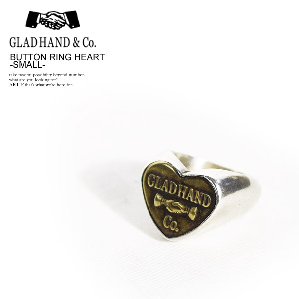 グラッドハンド GLAD HAND BUTTON RING HEART -SMALL- レディース メンズ リング 指輪 アクセサリー 送料無料  おしゃれ かっこいい カジュアル ファッション ストリート gladhand | nisky