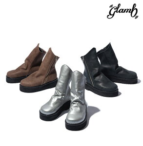 2026 �� ��s�\�� 7�����{�`���{���ח\�� �O���� glamb Drape Leather Boots gb0226-ac02 �u�[�c �h���[�v���U�[�u�[�c �������� �L�����Z���s��