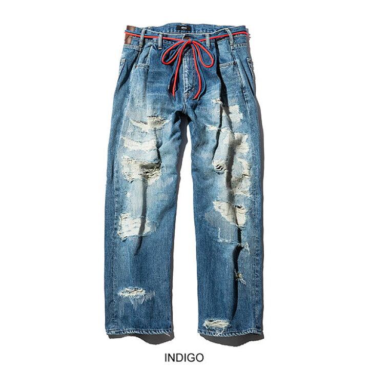 楽天市場】30％OFF SALE セール グラム glamb Heavy Damage Wide Denim  