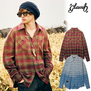 �O���� glamb Bleach Check Shirt gb0325-sh02�u���[�`�`�F�b�N�V���c ��������