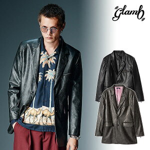 2026 �H ��s�\�� 9�����{�`���{���ח\�� �O���� glamb Synth Leather Tailored Jacket gb0326-jkt10 �W���P�b�g �V���Z���U�[�e�[���[�h�W���P�b�g �������� �L�����Z���s��