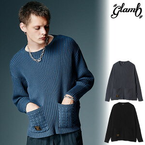 2026 �H ��s�\�� 8�����{�`9����{���ח\�� �O���� glamb Additional Pocket Rib Knit gb0326-knt08 �j�b�g �A�f�B�V���i���|�P�b�g���u�j�b�g �������� �L�����Z���s��
