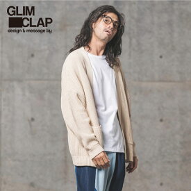 50%OFF SALE セール グリムクラップ GLIMCLAP collar-less design cotton sweater cardigan 12-112-gls-cc メンズ レディース カーディガン 送料無料 ストリート