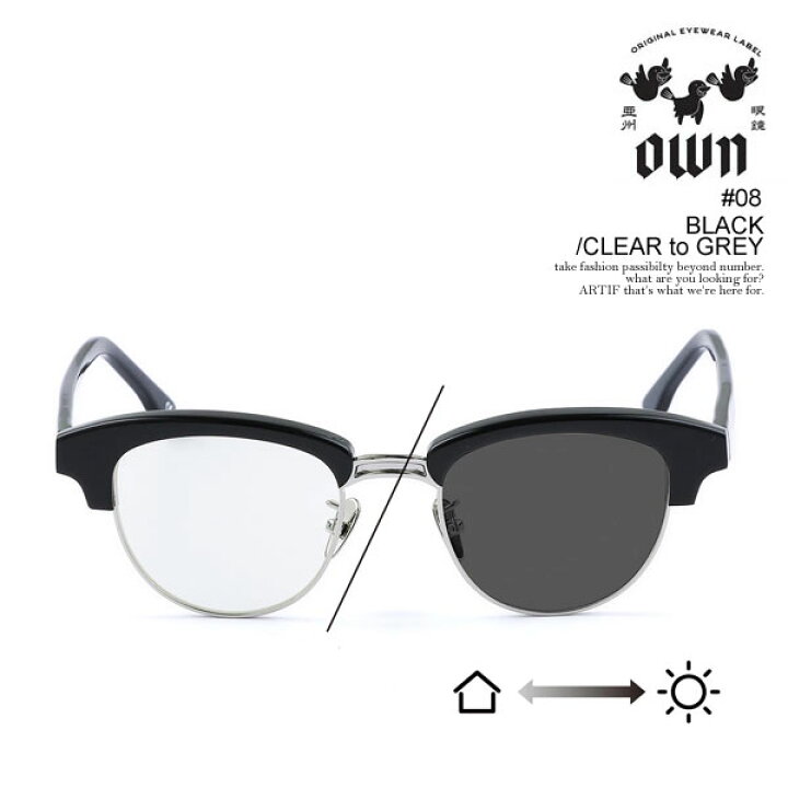 楽天市場】オウン OWN #08 BLACK/CLEAR to GREY ow-08bk-phgy メンズ 