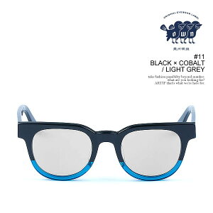 �I�E�� OWN #11 BLACK×COBALT/LIGHT GREY ow-11bkcbt-lgy �����Y �T���O���X ���K�l �J���[�����Y �{�X�g���^�C�v �������� �X�g���[�g