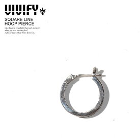 ビビファイ VIVIFY SQUARLINE HOOP PIERCE vfp-245 レディース メンズ アクセサリー ピアス フープピアス シルバー ハンドメイド おしゃれ かっこいい カジュアル ファッション シンプル ストリート vivify