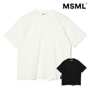 2026 �t�� ��s�\�� 4����{�`���{���ח\�� �G���G�X�G���G�� MSML DAMAGE T SHIRT ms1-02f1-cs04 T�V���c �������� �L�����Z���s��