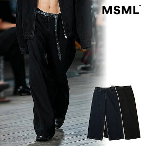 2026 �t�� ��s�\�� 3�����{�`���{���ח\�� �G���G�X�G���G�� MSML WIDE DENIM PANTS / ONE WASHED ms1-02f1-pl02 �p���c �������� �L�����Z���s��
