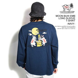 エンドレスサマー The Endless Summer TES MOON BUHI EMB LONG SLEEVE T-SHIRT -NAVY- c-24374305n メンズ Tシャツ 長袖 ロンT 送料無料 ストリート