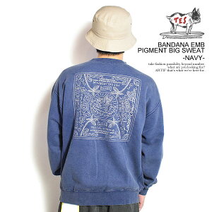 �G���h���X�T�}�[ The Endless Summer TES BANDANA EMB PIGMENT BIG SWEAT -NAVY- c-25774304n �����Y �X�E�F�b�g �g���[�i�[ TES �������� �X�g���[�g