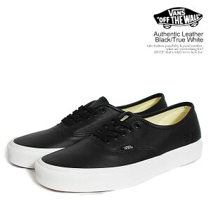 ���@���Y VANS Authentic Leather Black/True White vn000egabpb �����Y �X�j�[�J�[ �o���Y �V���[�Y �I�[�Z���e�B�b�N �������� �X�g���[�g