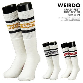 ウィアード WEIRDO KRAZY FEET - TUBE SOCKS (1pair pack) wrd-24-ss-g08 メンズ ソックス 靴下 ハイソックス ラインソックス ストリート