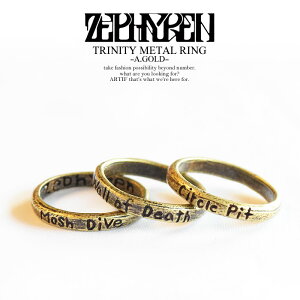 [t@ ZEPHYREN TRINITY METAL RING -A.GOLD- fB[X Y O w ANZT[ gjeB   JWA t@bV Xg[g zephyren