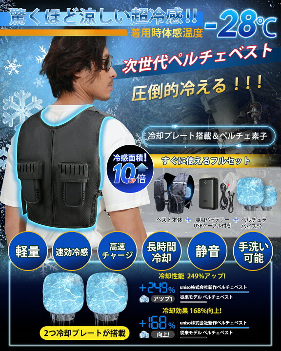 楽天市場】ペルチェ ベスト 2025最新型のペルチェ素子技術搭載した冷却 