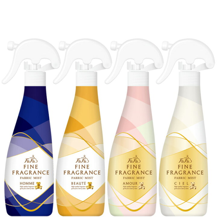 楽天市場 新商品 ファーファ ファインフレグランス ファブリックミスト 本体 300ml 各種 オム ボーテ アムール New シエル 消臭 スプレー 芳香スプレー ボトル 大人気 柔軟剤 の香りのおすすめ ミスト 洗濯しない衣類 お部屋にも Rcp 白ボトル