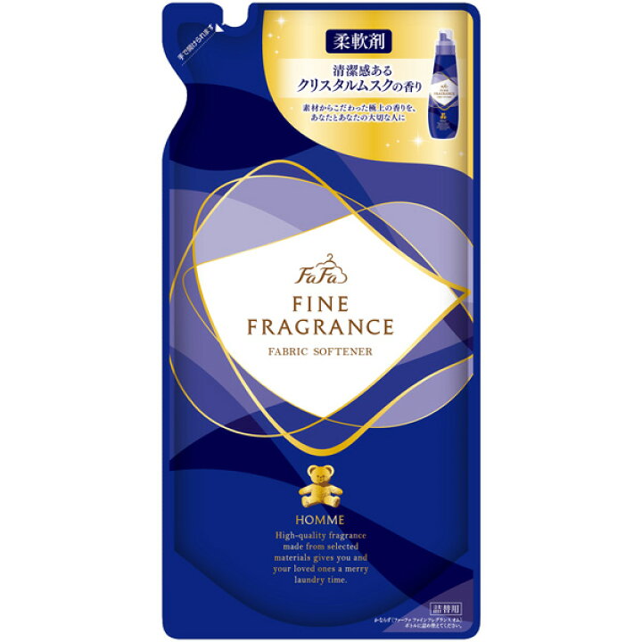 楽天市場 リニューアル 香水調 柔軟剤 詰め替え ファーファ ファインフレグランス オム500ｍｌ 税込3 300円以上送料無料 男性にもおすすめのファーファの青 Rcp 柔軟剤の通販ファーファオンライン