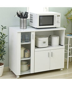 食器棚 カップボード カウンター キッチン シンプル デザイン ホワイト 幅90cm おしゃれ ニッセン nissen