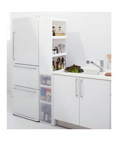 キッチン 収納 日本製 分割して使用できる隙間 ワゴン 2個セット 幅17cm 25.5cm 白 幅17×高さ170cm デッドスペース収納 ニッセン nissen