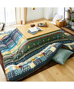 【店内全品対象★15%OFFクーポン★今すぐ使える→10/27 10:59まで】こたつ布団 こたつ掛布団 日本製 大判 掛け ベルダ ブルー系/レッド系 長方形特大 285×205cm ニッセン nissen