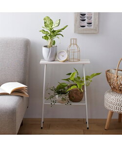 タイプが選べる 室内用 ガーデンラック ブラック/ホワイト 幅40cm/幅30cm ニッセン nissen