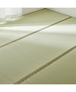 カーペット 絨毯 ぴったりサイズが見つかる 畳素材の撥水 消臭 抗菌い草 グリーン 江戸間3畳用 おしゃれ ニッセン nissen