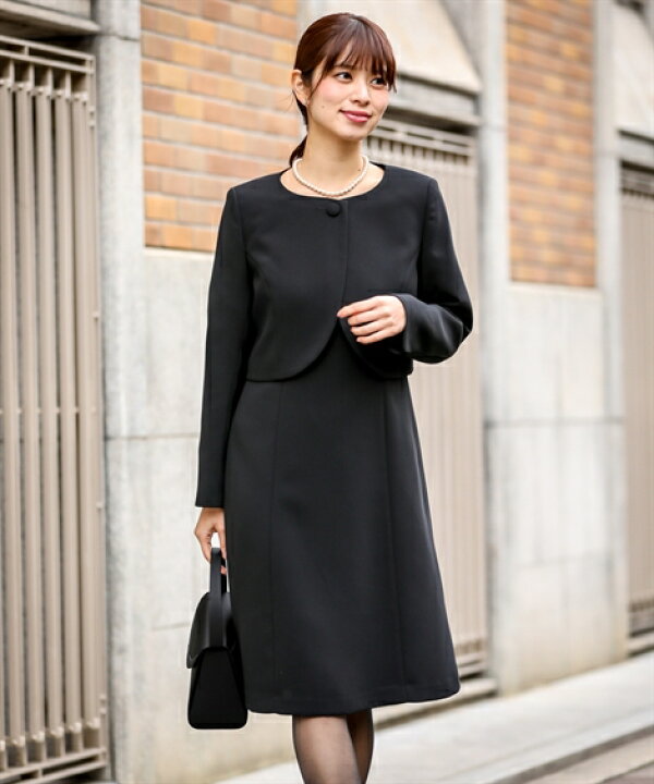 楽天市場】レディース 喪服 礼服 ボレロ アンサンブル ノーカラー ＋A  