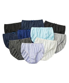 ショーツ セット レディース 10枚 綿100％ シンプル 下着 パンツ ショーツセット 下着セット まとめ買い コットン 綿 大きいサイズ スタンダード 天竺 インナー 10枚組 無地 パステル モノトーン S M L LL 3L 4L 5L 6L 8L 10L 女性 ニッセン nissen