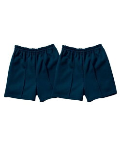 体操服 ズボン 子供服 パンツ キッズ ゆったりサイズ ショート 2枚組 サイズ 通園 通学 紺 身長130/140/150/160/170cm スクール ニッセン nissen