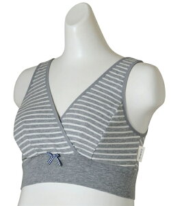 授乳ブラ マタニティ ブラジャー 大きいサイズ ママ 犬印本舗 産前・産後 ママと共同開発クロスオープン 授乳 ハーフトップ 肌着 インナー グレー M〜5L 下着 ニッセン nissen