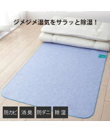 【最大10%OFF SALE！7/27 10:59まで】洗える 多機能除湿シート 除湿・防ダニ・防カビ・消臭 ブルー シン…