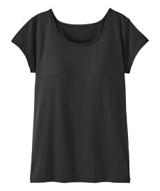 ブラトップ カップ付き レディース アンダーフリー 吸汗速乾 フレンチ袖 インナー UVカット 夏 ブラック/ホワイト/モカ S/M/L/LL 肌着 女性 ニッセン nissen