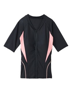 水着 フィットネス 競泳 レディース 上下別売り 補整 トップス 半袖 スポーツウェア S/M/L/LL/3L 水泳 トレーニング 運動 ジム ニッセン nissen