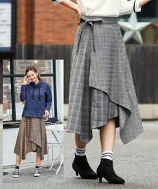 楽天市場 イレギュラー スカート 柄チェック レディースファッション の通販