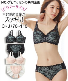 楽天市場 編みレースフルカップブラジャー ショーツセットの通販